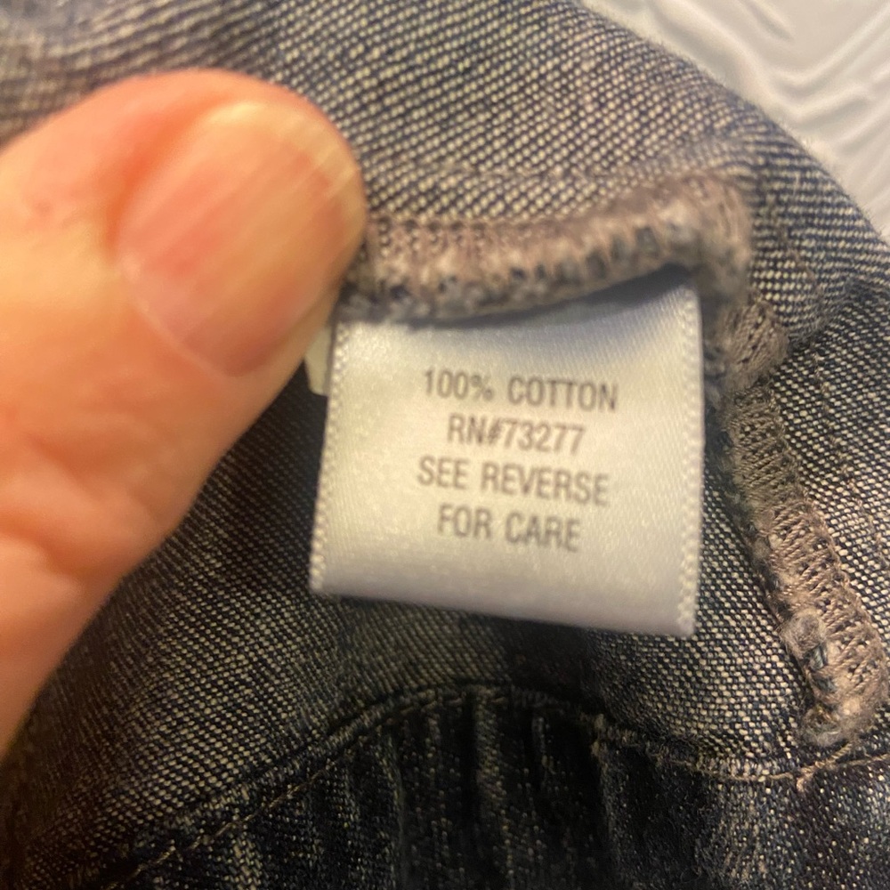 Sonoma Distressed Blue Denim Military-Style Jacket - Picture 3 of 4